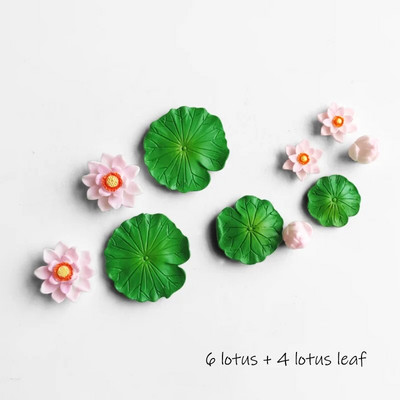 Žuvų miniatiūrų rinkinys Akvariumas Žuvų rezervuaro dekoravimas Pasakų sodas/ mikro samanos peizažas pasidaryk pats Terariumas Varlė Lotoso Lapas Goldfis