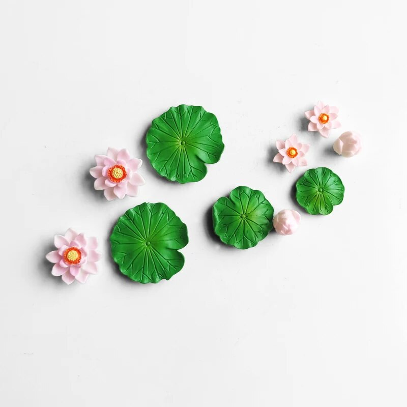 Žuvų miniatiūrų rinkinys Akvariumas Žuvų rezervuaro dekoravimas Pasakų sodas/ mikro samanos peizažas pasidaryk pats Terariumas Varlė Lotoso Lapas Goldfis