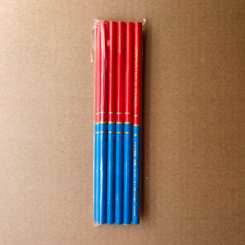 10 τμχ Simple HB Woodworking διπλής στρογγυλής μπάρα μολυβιού κόκκινο και μπλε μολύβι σήμανσης Στρογγυλό μηχανικό Ξύλινο στυλό στυλό Carpenter\'s