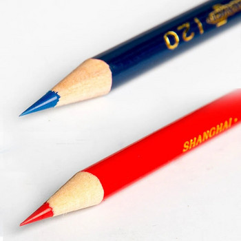10 τμχ 2 σε 1 Ξύλινα μολύβια διπλής κεφαλής Μπλε και κόκκινο HB Χοντρό πυρήνα σήμανσης Εργαλεία σχεδίασης για έργα τέχνης Σχολική γραφική ζωγραφική