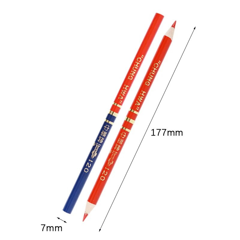 10 tk 2 in 1 Kahepealised puidust pliiatsid sinised ja punased HB paksu südamiku märgistamiseks mõeldud joonistustööriistad kunstiteoste maalimiseks kooli kirjatarbeks