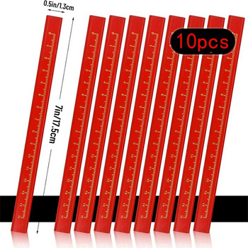 10 τμχ Μολύβια ξυλουργικής Ιστοσελίδας Αφιερωμένη σήμανση Workers Dedicated Flat Head στυλό Ξύλο μαύρο οκτάγωνο Κόκκινο τετράγωνο γραμμές σχεδίασης