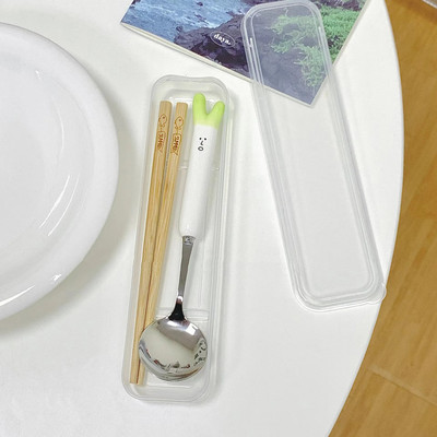 Crtani luk Žlica Vilica Štapići Setovi Pribor za jelo Prijenosno posuđe za ručak Putno posuđe za jelo od nehrđajućeg čelika Kuhinjski pribor
