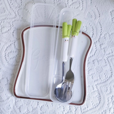 Crtani luk Žlica Vilica Štapići Setovi Pribor za jelo Prijenosno posuđe za ručak Putno posuđe za jelo od nehrđajućeg čelika Kuhinjski pribor