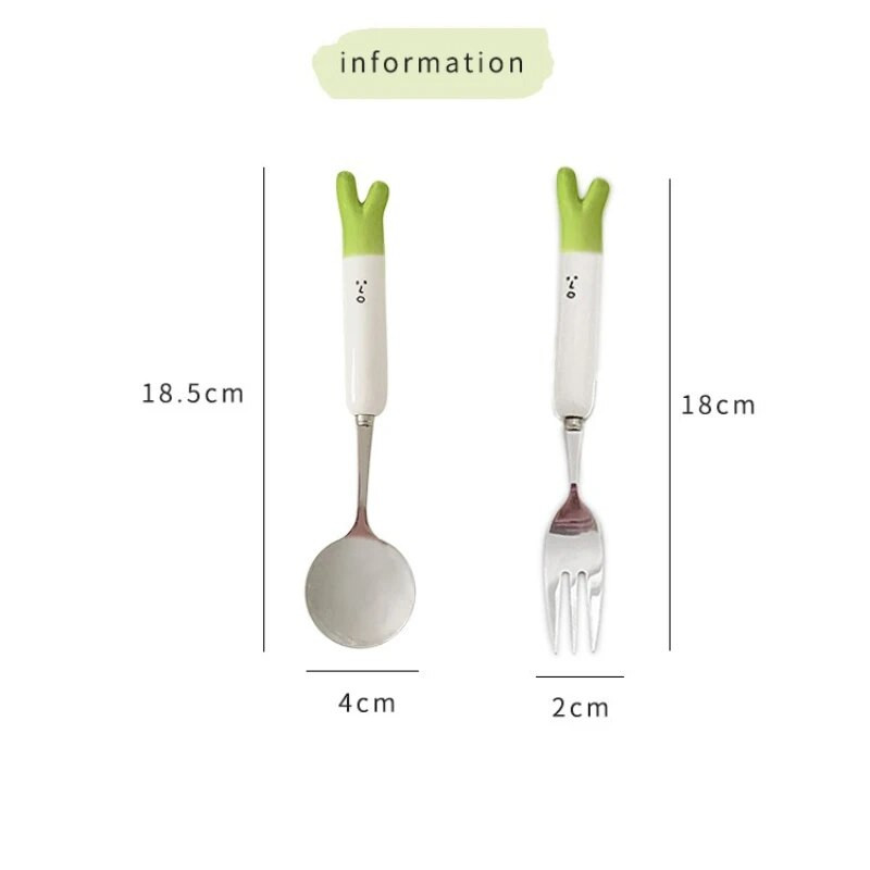 Animacinių filmų svogūnų šaukštas šakutės lazdelės Rinkiniai stalo įrankiai Nešiojami pietų stalo reikmenys nerūdijančio plieno Kelioniniai indai virtuvės reikmenys