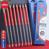 Deli Red Blue Pencil HB Dual Color Pencil for Kid's Adult Design Σχέδιο Industrial Engineering Marking Ξύλινο μολύβι χαρτικά