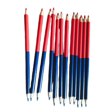 πολύχρωμα απεριόριστα μολύβι τέχνη 12 ξύλινα κόκκινα και μπλε μολύβια διπλής κεφαλής ξυλουργικής σήμανσης στυλό σχέδιο ζωγραφική έγχρωμη