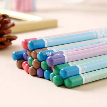 12 τμχ χαριτωμένο ζεστό χρώμα εξάγωνο HB τυποποιημένο ξύλινο μολύβι μαθητική γραφική ύλη γραφής σχεδίου σχολικά είδη γραφείου μολύβι