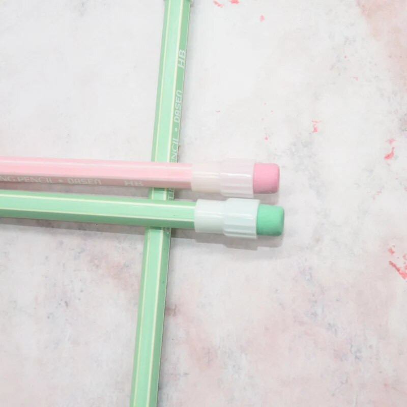 6 gab. Svaigs un vienkāršs HB koka zīmulis ar dzēšgumiju galvu mācību biroja rakstīšanas zīmulis atbilst Eiropas standartiem