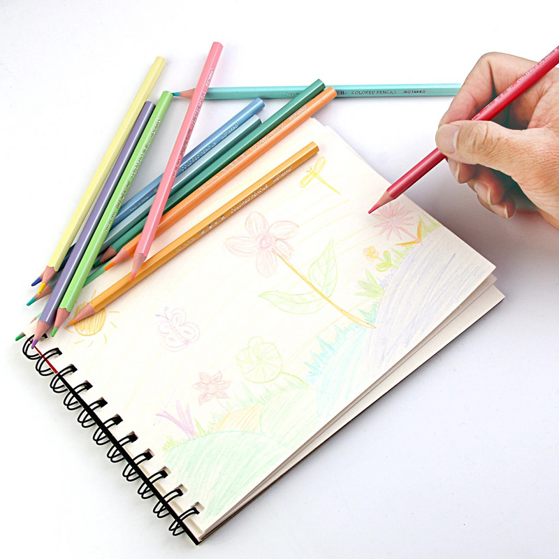 MOTARRO 12vnt Macaron spalvoti pieštukai medinis pieštukas vaikiškas piešimo pieštukas mokyklai biuro rašymo reikmenys raštinės reikmenys