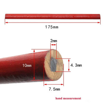 10 τμχ μολύβι ξυλουργού χοντρό πυρήνα μαύρο στυλό ειδικό στυλό σήμανσης DIY με ζυγαριά στυλό εργαλείων ξυλουργού στυλό σήμανσης χαρτικών