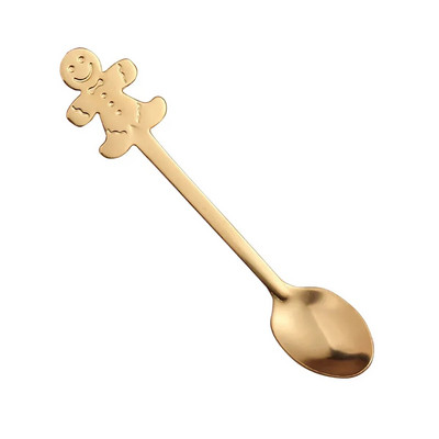 2GAB/4GAB Ziemassvētku dāvanu dekorēšana Deserta karotes Sniegavīrs Ziemassvētku zeķes Galda piederumi Karote Ziemassvētku dāvanu kastīte Piparkūku karote