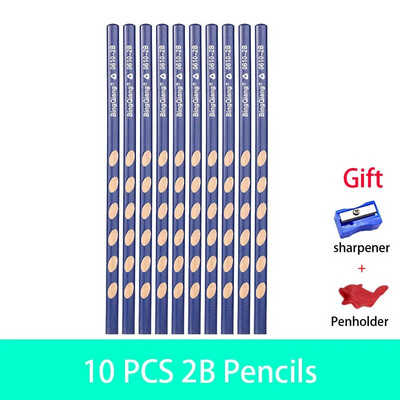 10-30tk 2B/HB soone kolmnurk puidust pliiats HB kehaasendi korrigeerimise pliiats Kooli kontoritarbed kirjatarvete joonistuspliiats