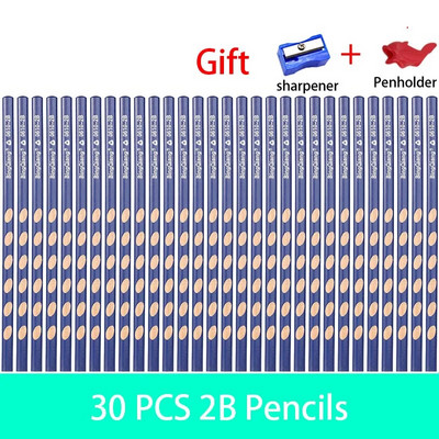 10-30tk 2B/HB soone kolmnurk puidust pliiats HB kehaasendi korrigeerimise pliiats Kooli kontoritarbed kirjatarvete joonistuspliiats