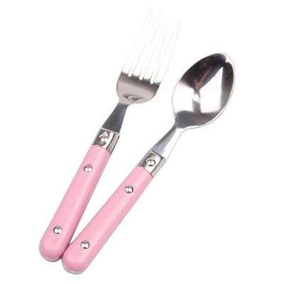 3vnt./rinkinys Nešiojami indų rinkinys vaikams Animacinių filmų vakarietiškų stalo įrankių rinkinys 304 nerūdijančio plieno peilis šakutė šaukštas vakarienės stalo reikmenys