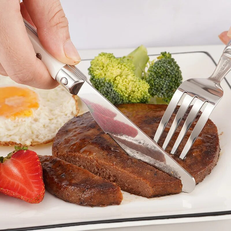 3vnt./rinkinys Nešiojami indų rinkinys vaikams Animacinių filmų vakarietiškų stalo įrankių rinkinys 304 nerūdijančio plieno peilis šakutė šaukštas vakarienės stalo reikmenys