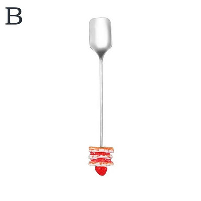 Χαριτωμένο κέικ από ανοξείδωτο ατσάλι χρυσό ασημένιο επιδόρπιο κουτάλι πιρούνι καφέ παγωτό καραμέλα μαχαιροπήρουνα κουζίνας Βρεφικά παιδικά σερβίτσια