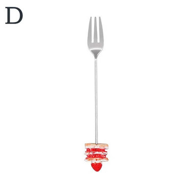 Χαριτωμένο κέικ από ανοξείδωτο ατσάλι χρυσό ασημένιο επιδόρπιο κουτάλι πιρούνι καφέ παγωτό καραμέλα μαχαιροπήρουνα κουζίνας Βρεφικά παιδικά σερβίτσια