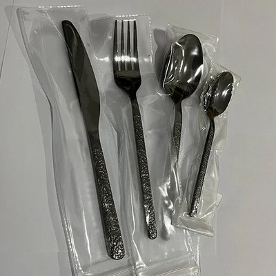 Nerūsējošā tērauda Rietumu galda piederumu komplekts nazis dakšiņa karote vakariņu komplekts deserts vakariņām Western steiks nazis galda piederumi karotes dakša