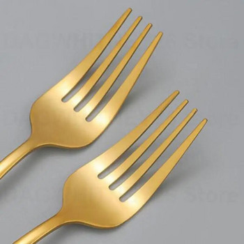 Огледало Златно сребристо Посуда от неръждаема стомана Прибори за вечеря Посуда за хранене Детска вилица Нож Супа Десерт Лъжица за лед Вилица U26