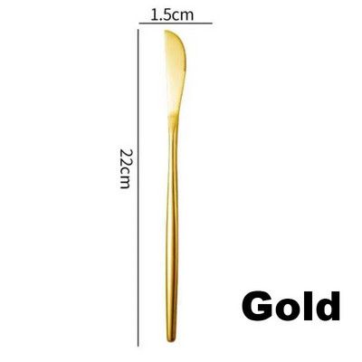 Spogulis Zelta sudraba Nerūsējošā tērauda trauki Galda piederumi Vakariņas Trauki Bērnu Dakšiņa Nazis Zupa Deserts Ledus Karote Dakša U26