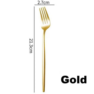 Spogulis Zelta sudraba Nerūsējošā tērauda trauki Galda piederumi Vakariņas Trauki Bērnu Dakšiņa Nazis Zupa Deserts Ledus Karote Dakša U26