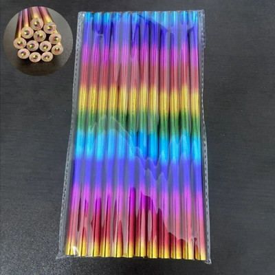 12 vnt Vaivorykštės pieštukai Piešimo Kreidelės Kawaii Vaikų Spalvotų Pieštukų Rinkinys Tapyba Graffiti Kreidelės Mokyklinės raštinės reikmenys