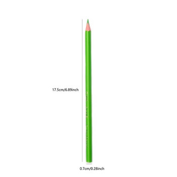 12 Ξύλινα χρωματιστά μολύβια με ξύστρα Kawaii Παιδικά Σχέδια Μη τοξικά Σετ μολυβιών Τρίγωνο Τέχνης για μαθητές Σχολικά είδη