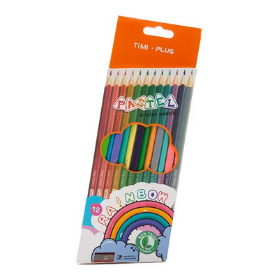 12 koka krāsaini zīmuļi ar asināmo Kawaii bērnu zīmējumi Netoksisks mākslas trīsstūra zīmuļu komplekts skolēnu skolas piederumiem