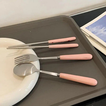 Επιτραπέζιο σκεύος από ανοξείδωτο ατσάλι 1 τεμ. Φορητό δημιουργικό στυλ κουτάλι πιρούνι τσοπ ξυλάκια Εργαλεία κουζίνας Υψηλής εμφάνισης Σερβίτσιο