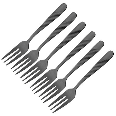 6 vnt. sidabrinių šakučių rinkinys arbatos pyrago užkandžių šakutės stalo reikmenys auksiniai nerūdijančio plieno stalo reikmenys desertinių vaisių šakučių stalo reikmenų rinkinys