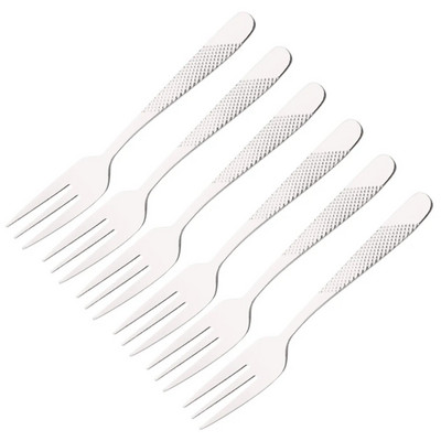 6 vnt. sidabrinių šakučių rinkinys arbatos pyrago užkandžių šakutės stalo reikmenys auksiniai nerūdijančio plieno stalo reikmenys desertinių vaisių šakučių stalo reikmenų rinkinys