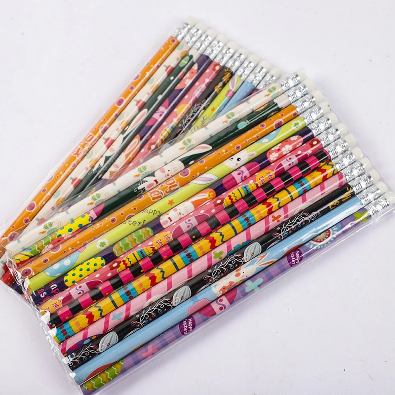 24 tk Easter Rabbit Egg HB kirjutuspliiatsid lastele Sünnipäevapeo soodustused Tagasi kooli kingitus Jõulud lihavõttepidu Pinata kott