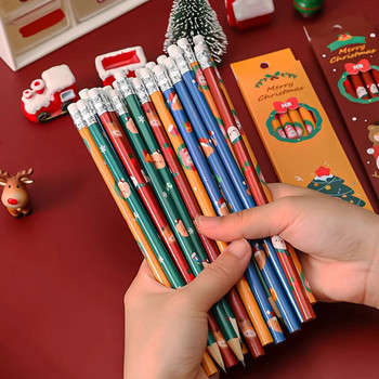6τμχ Χριστουγεννιάτικο μολύβι κινουμένων σχεδίων Ξύλινο μολύβι γραφής ζωγραφικής για παιδιά Μπομπονιέρες Χριστουγεννιάτικου πάρτι Χριστουγεννιάτικα δώρα Ανταμοιβές Goodie Fillers