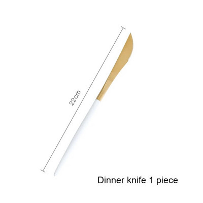 Matinis baltas auksas 18/10 nerūdijančio plieno Prabangūs stalo įrankiai Stalo reikmenys Peilis Kavos šaukštas Šakutė Valgomojo lazdelės Stalo reikmenų rinkinys Galima plauti indaplovėje