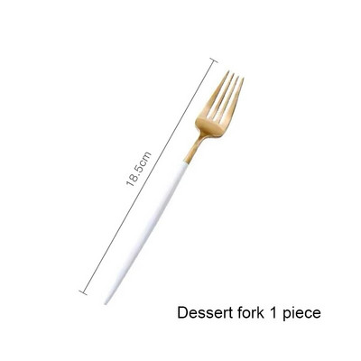 Matinis baltas auksas 18/10 nerūdijančio plieno Prabangūs stalo įrankiai Stalo reikmenys Peilis Kavos šaukštas Šakutė Valgomojo lazdelės Stalo reikmenų rinkinys Galima plauti indaplovėje