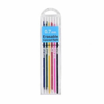 Кутия от 12 бр. 0,7 mm цветен механичен молив за пълнене на олово Изтриваем студентски стационарен специален цветен механичен молив Core