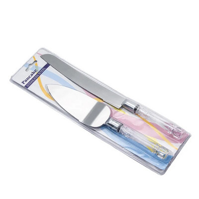 2 vnt./rinkinys Širdies formos rankenėlė torto pjaustyklė Auksinė tortų kastuvas Peilis Vakarėlis Maisto gaminimas Kepimas Tortų skirstytuvas Vestuvinio torto peilio serverio rinkinys