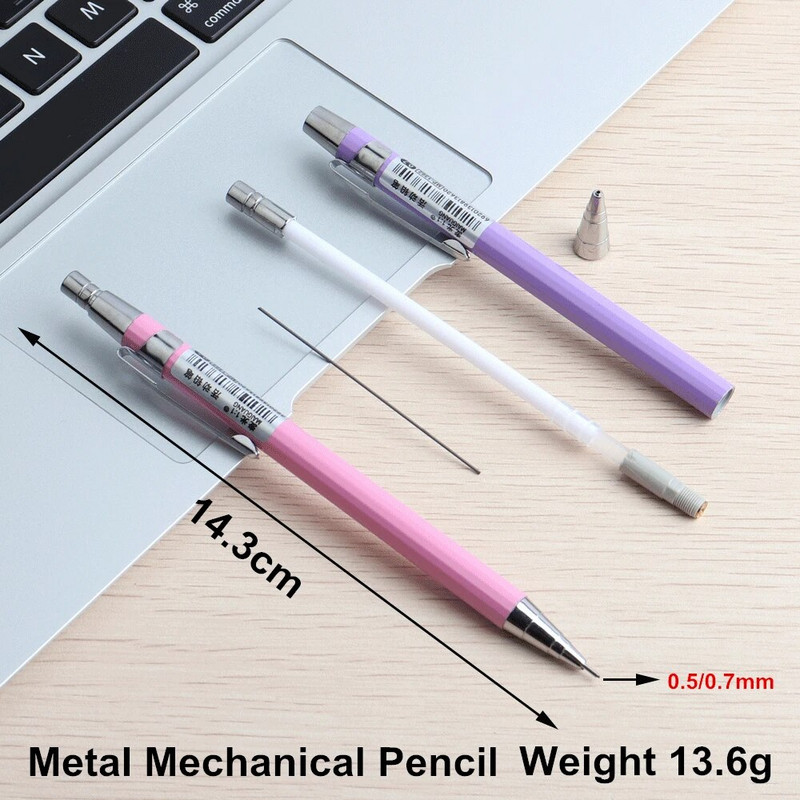 1 gab Mehāniskais zīmulis Kawaii skolas biroja piederumiem Studentu kancelejas preču mākslinieka krāsa Preses automātiskais zīmulis bērniem