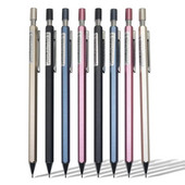 1 gab. Mehāniskais zīmulis Pilnmetāla mehānisks zīmulis vienkrāsains Vienkārša sešstūra forma Laba satvēriena skolēni