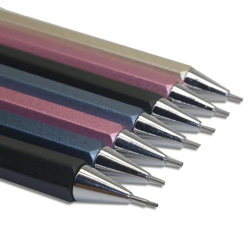 1 gab. Mehāniskais zīmulis Pilnmetāla mehānisks zīmulis vienkrāsains Vienkārša sešstūra forma Laba satvēriena skolēni