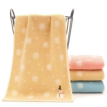 Χριστουγεννιάτικη πετσέτα προσώπου χεριών για παιδιά 100% βαμβακερό ύφασμα πλυσίματος χιονάνθρωπος Πετσέτες σπιτιού Πετσέτες μπάνιου Πρωτοχρονιάτικο χριστουγεννιάτικο δώρο