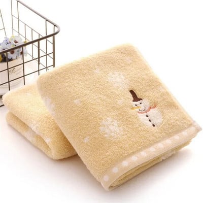 Χριστουγεννιάτικη πετσέτα προσώπου χεριών για παιδιά 100% βαμβακερό ύφασμα πλυσίματος χιονάνθρωπος Πετσέτες σπιτιού Πετσέτες μπάνιου Πρωτοχρονιάτικο χριστουγεννιάτικο δώρο
