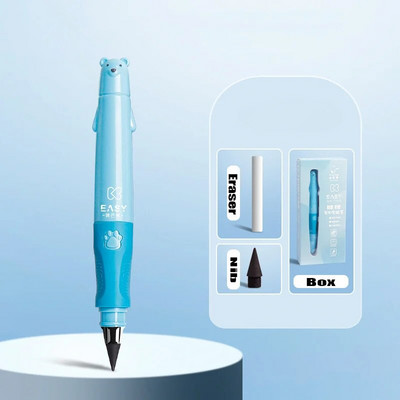 Bērniem krāsains neierobežots rakstīšanas mūžīgais zīmulis 0,5 mm bez tintes pildspalvas multfilmas lāču krāsošanas piederumi, jaunums kancelejas piederumu skola