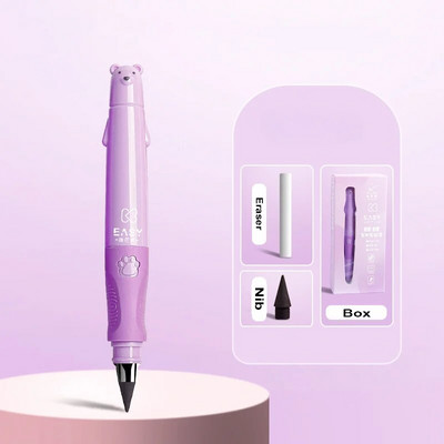 Bērniem krāsains neierobežots rakstīšanas mūžīgais zīmulis 0,5 mm bez tintes pildspalvas multfilmas lāču krāsošanas piederumi, jaunums kancelejas piederumu skola