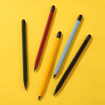 Δημοφιλές 6 τεμ/σετ Μεταλλικό αιώνιο μολύβι χωρίς μελάνι με πλαστικό προστατευτικό κάλυμμα Σχολικά είδη γραφικής γραφής Ζωγραφικής μαθητών