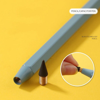 Δημοφιλές 6 τεμ/σετ Μεταλλικό αιώνιο μολύβι χωρίς μελάνι με πλαστικό προστατευτικό κάλυμμα Σχολικά είδη γραφικής γραφής Ζωγραφικής μαθητών