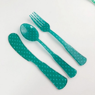 1 rinkinys prancūziško stiliaus Retro languotas desertinis šaukštas šakutė peilis plastikinis arbatos kavos maišymo šaukštas vintažinės gėlės arbatiniai šaukšteliai indų rinkiniai