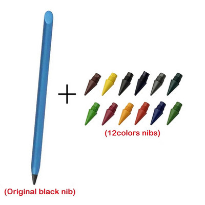 13 gab. Metāla mūžīgais zīmulis skices rīks 12 krāsu uzgaļi Skolas mākslas glezna Krāsains beztintes zīmulis Neierobežots rakstīšanas skaits, jauki piederumi