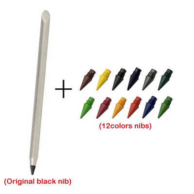 13 gab. Metāla mūžīgais zīmulis skices rīks 12 krāsu uzgaļi Skolas mākslas glezna Krāsains beztintes zīmulis Neierobežots rakstīšanas skaits, jauki piederumi